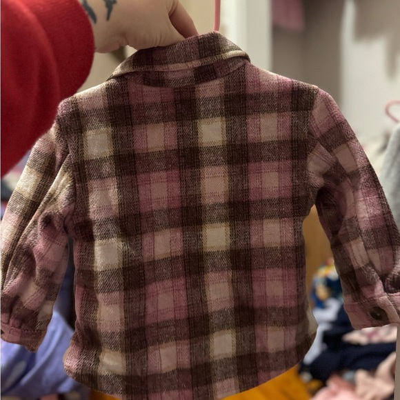 Old Navy Kids Plaid Jacket in Pink and Brown - Picture 4 of 4